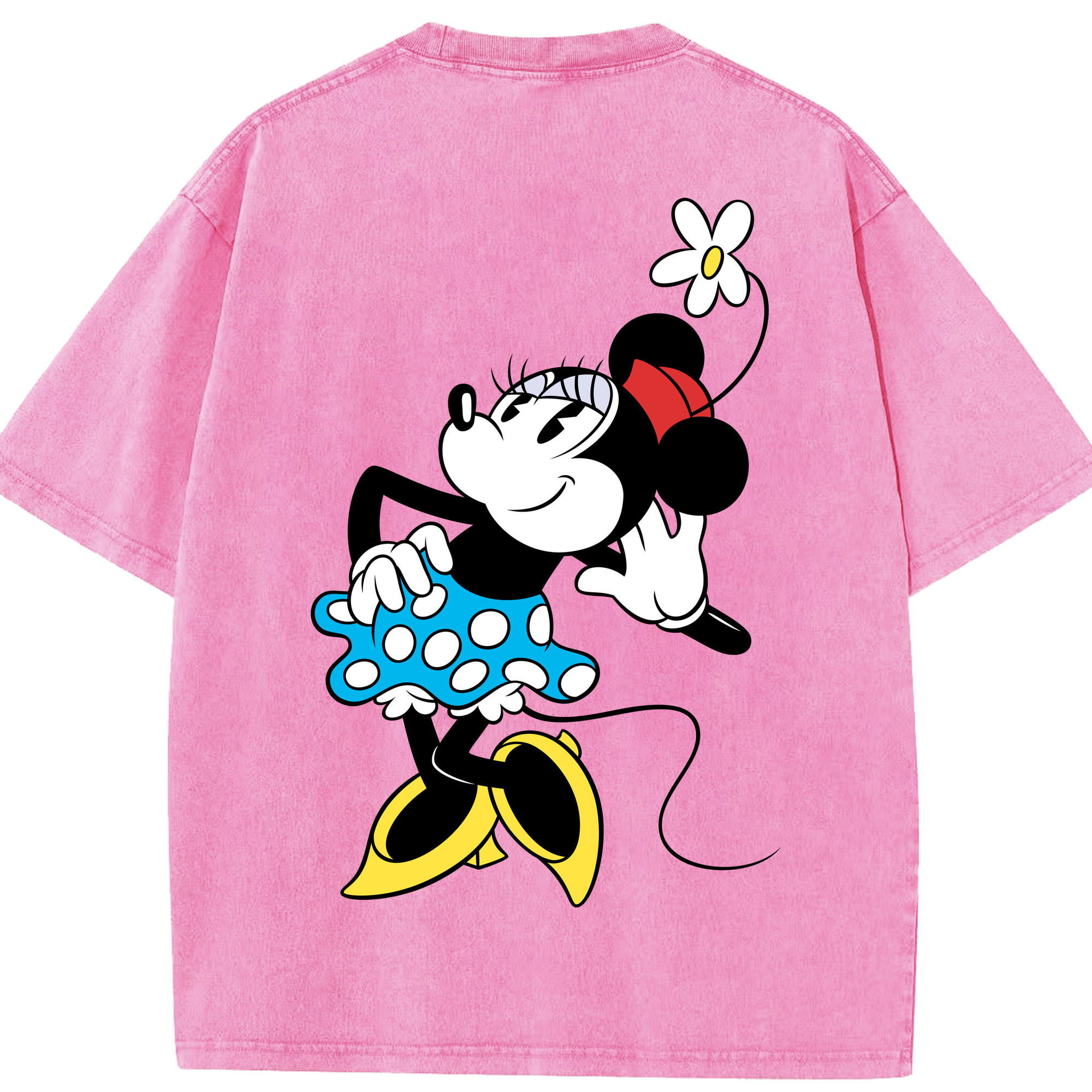 （画像用） ミッキーマウス Mickey Mouse 綿100% ヴィンテージ風 半袖Tシャツ（背面プリント）